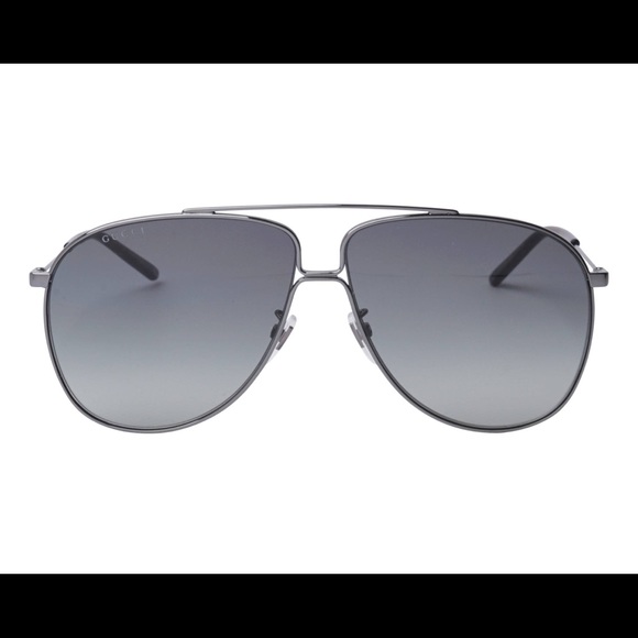 Gucci Aviator frame sunglasses Dark Silver - Picture 1 of 6